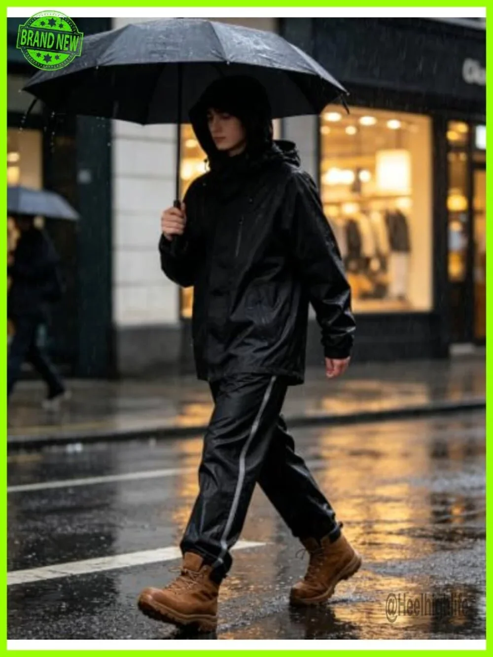 Lightweight Packable Rain Pants Waterproof Hiking Trousers with Reflective